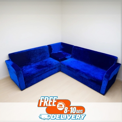 Picture of Furniture Plus (FP-M-144-Blue)Royal Blue Velvet Touch Corner Separable Sofa sat 2+3 Best Quality