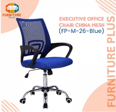 Picture of Furniture Plus (FP-M-26-Blue)Executive Office Chair China Mesh Good Quality