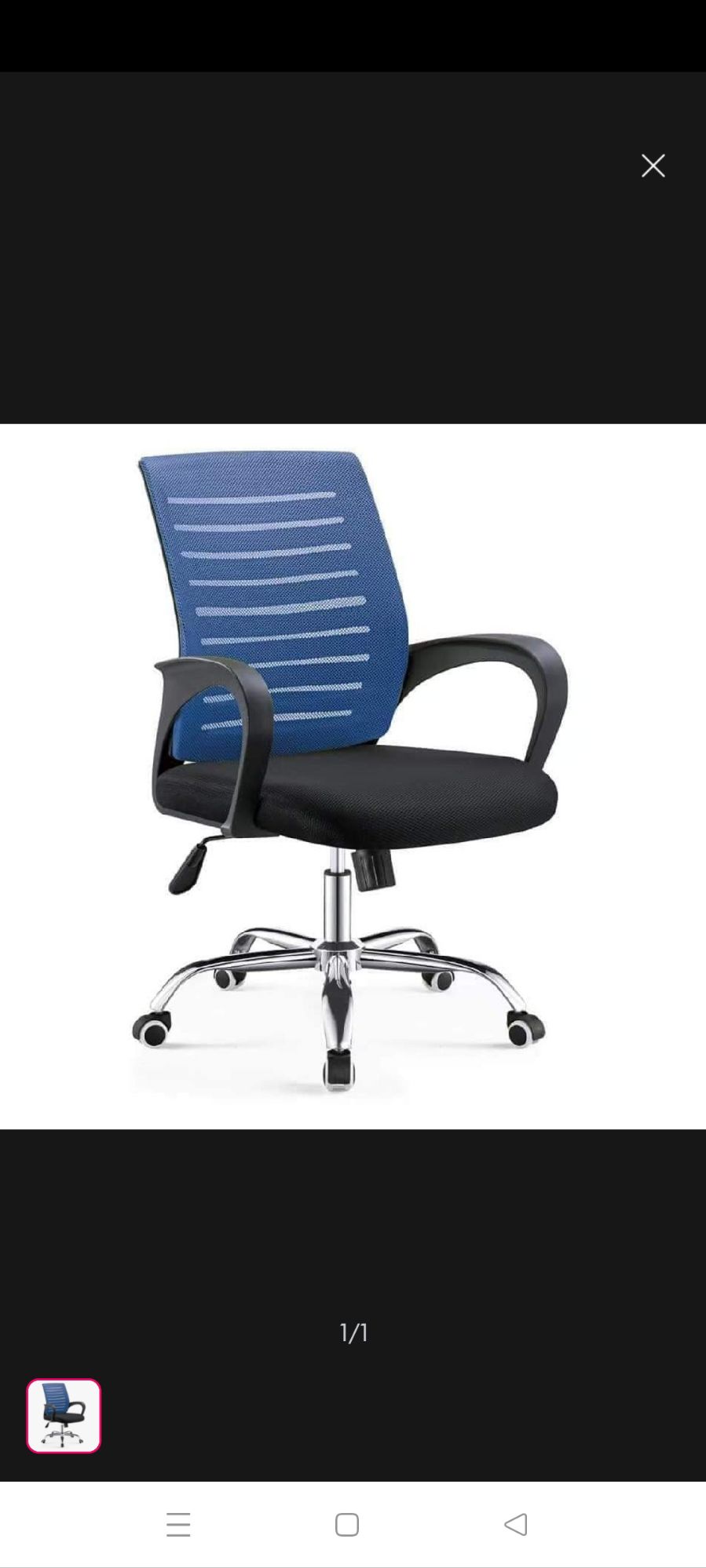 Picture of Furniture Plus (FP-M-135-Ss) smart executive office chair 9k Mesh blue- black colour