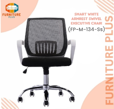 Picture of Furniture Plus (FP-M-134-Ss) Smart White Armrest  Executive Chair good quality