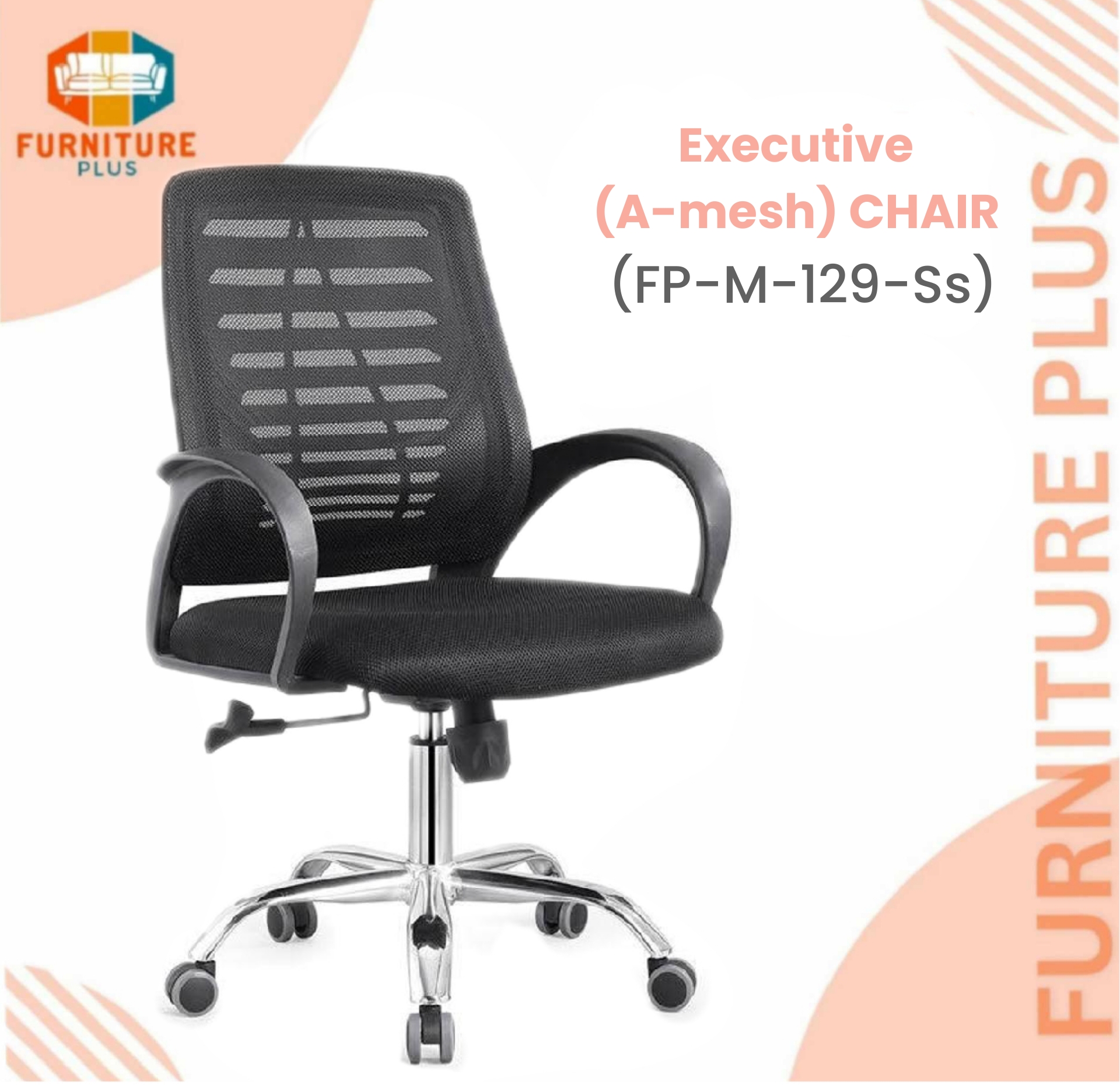 Picture of Furniture Plus (FP-M-129-Ss) Smart Executive Office Chair A-Mesh good Quality