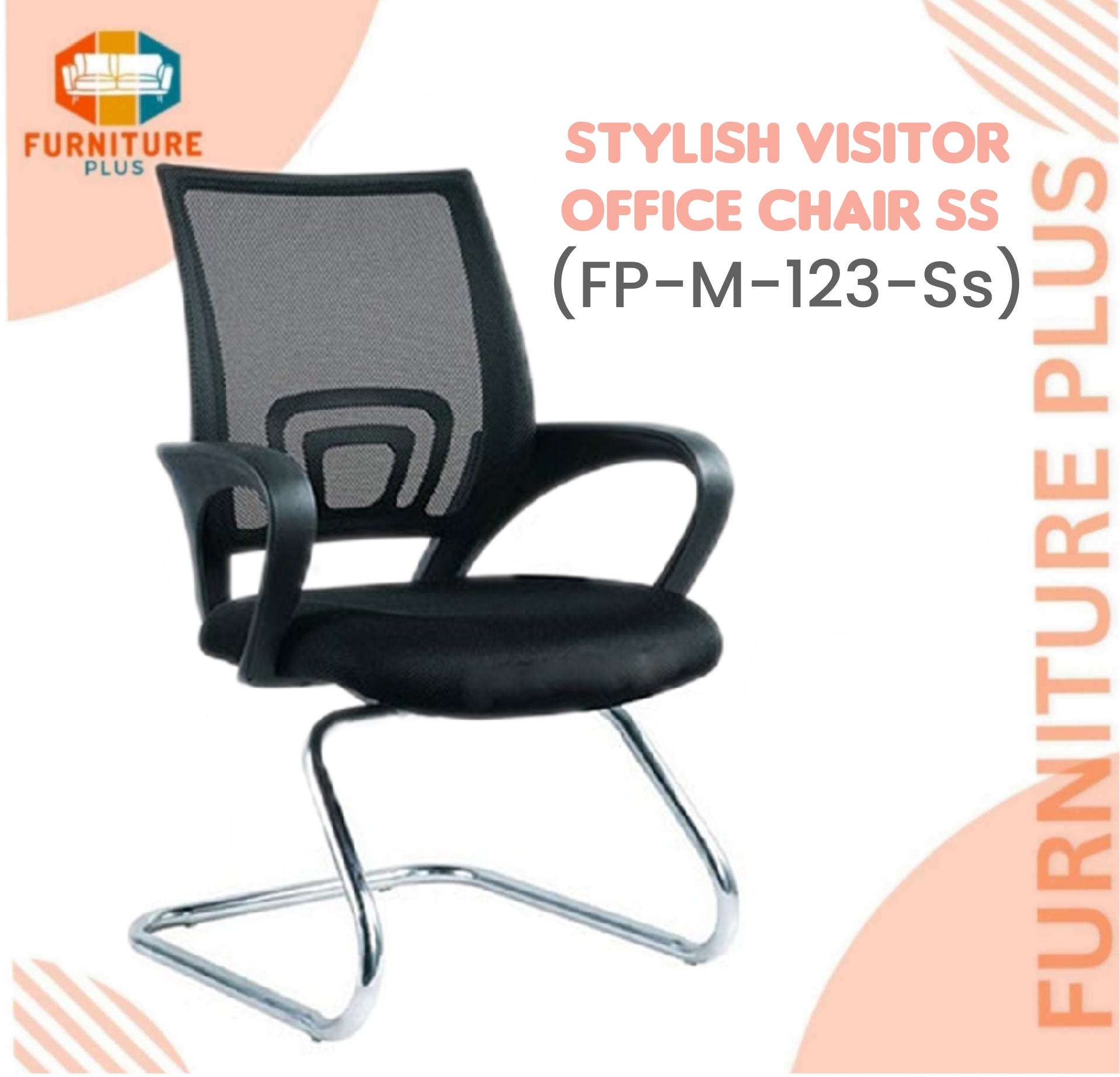 Picture of Furniture Plus (FP-M-123-Ss)Executive visitor Chair good quality