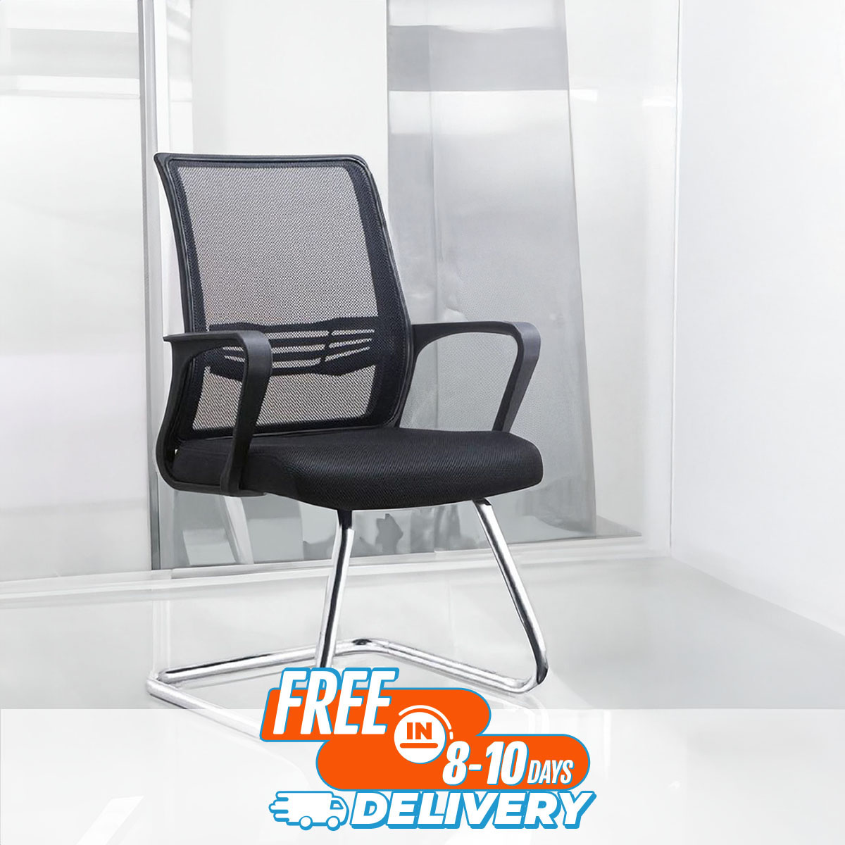 Picture of Furniture Plus (FP-M-132-Ss)Modern Mesh Visitor Meeting Chair - Chair