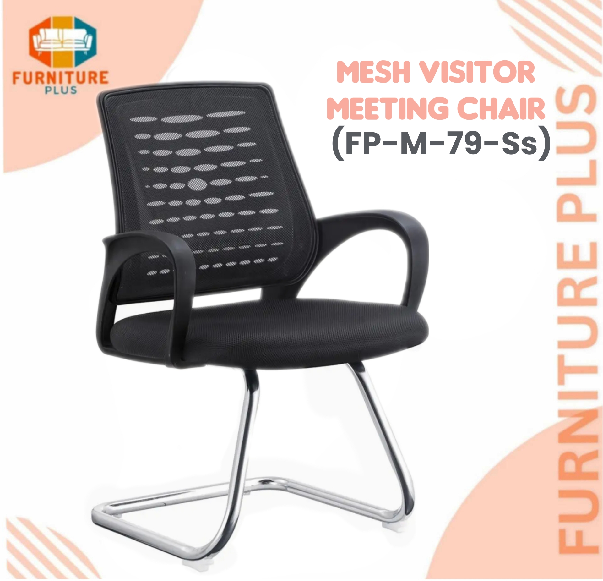 Picture of Furniture Plus (FP-M-79-Ss)Mesh Visitor Staff Meeting Chair -#Chair