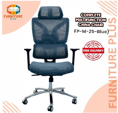 Picture of Furniture Plus (FP-M-25-BLUE) Premium quality COMPLETE MULTIFUNCTION CHINA CHAIR / boss chair / office chair