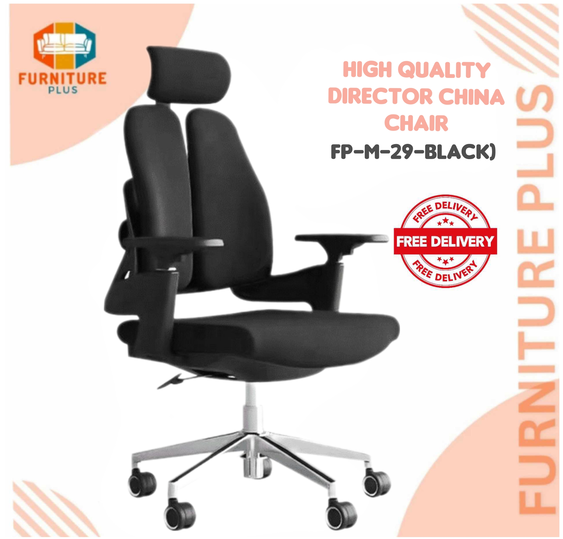Picture of Furniture Plus (FP-M-29-WHITE) Adjustable Executive Director Chair imported China/ offic chair/ boss chair /