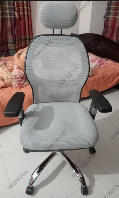 Picture of Furniture Plus (FP-M-34) SS. High-Back Headrest Adjustable Arm Executive Manager Chair  better quality
