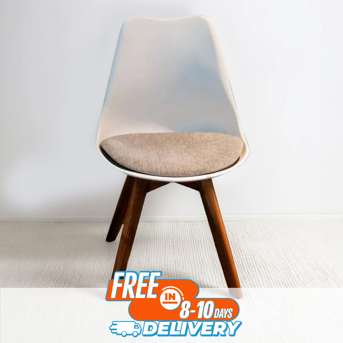 Picture of Furniture Plus (FP-M-86)White Color Tulip Chair good quality