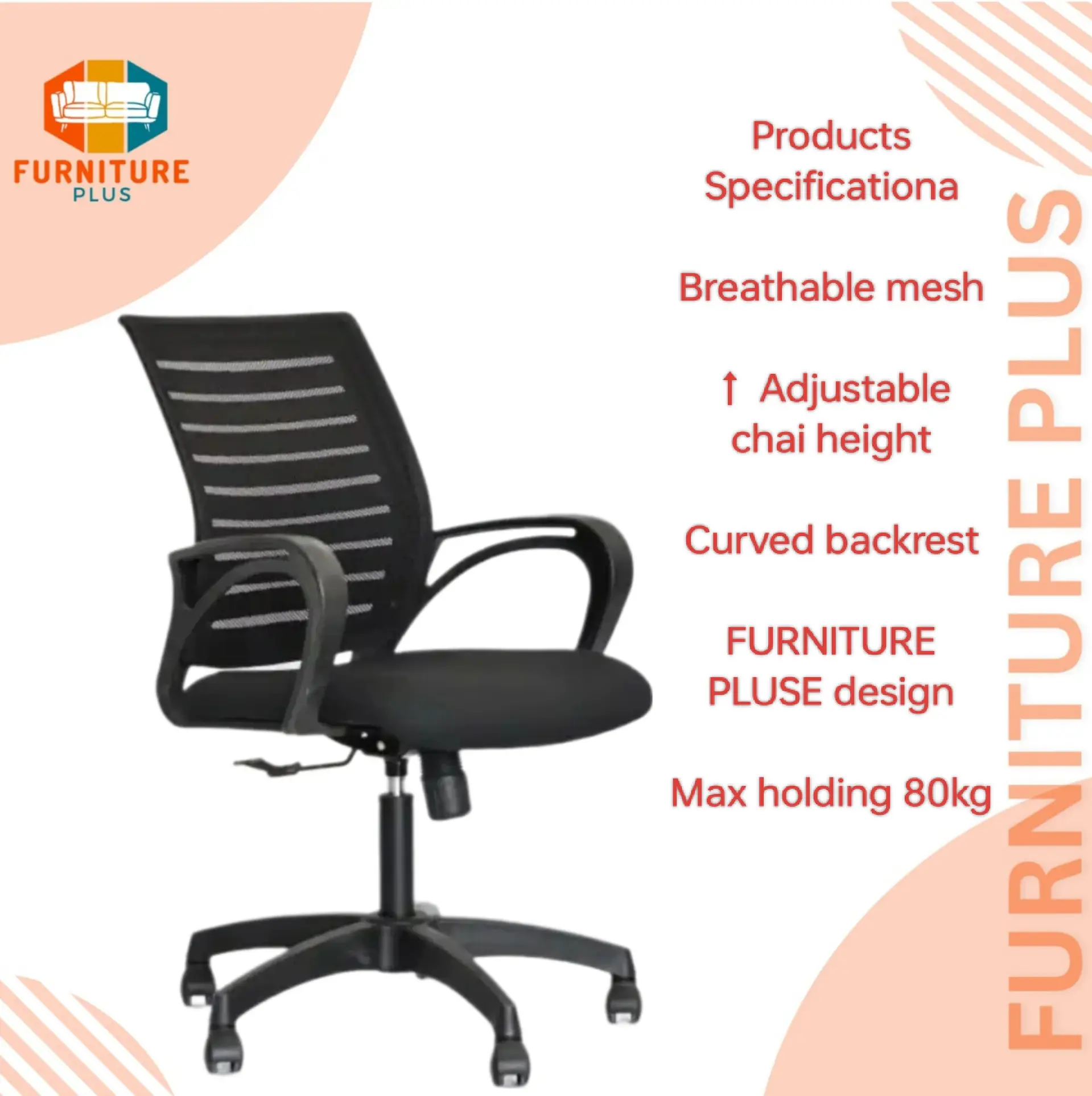 Picture of Furniture Plus (FP-M-96-Smart executive office chair Plastic Base good quality China chair