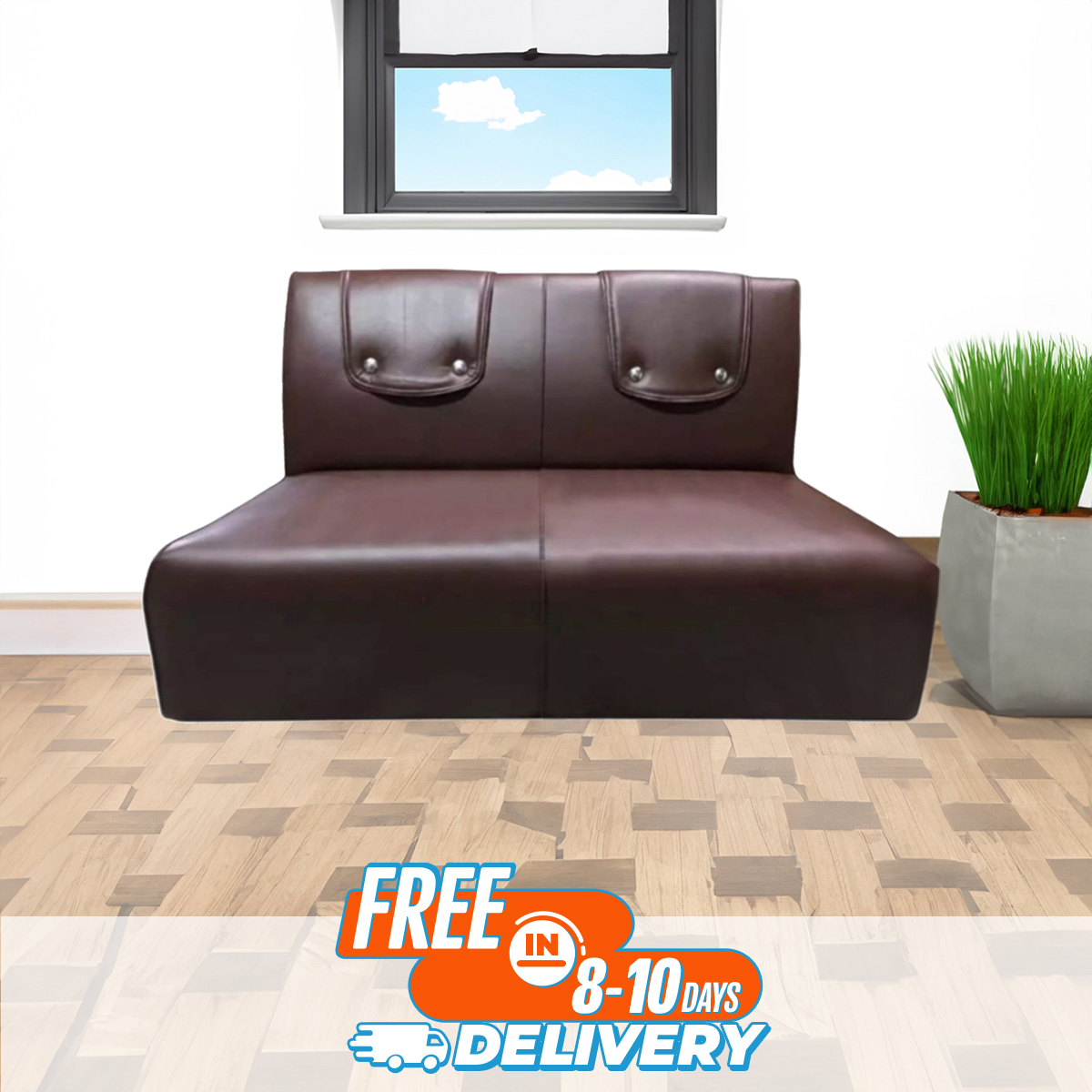 Picture of Furniture Plus (FP-M-62)Premium Two Seater Sofa Artificial LeatherGood Quality living room/home office/sofa set