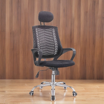 Picture of Furniture Plus (FP-M-23-) Executive office chair V-mash Black Revolving Chair with Headrest Chair-good quality