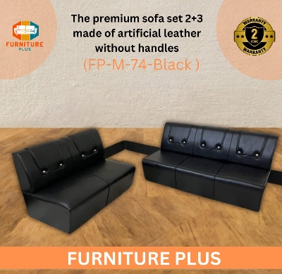 Picture of Furniture Plus (FP-M-74)premium sofa set 2+3made of artificial leatherwithout handles(FP-M-74-Black)