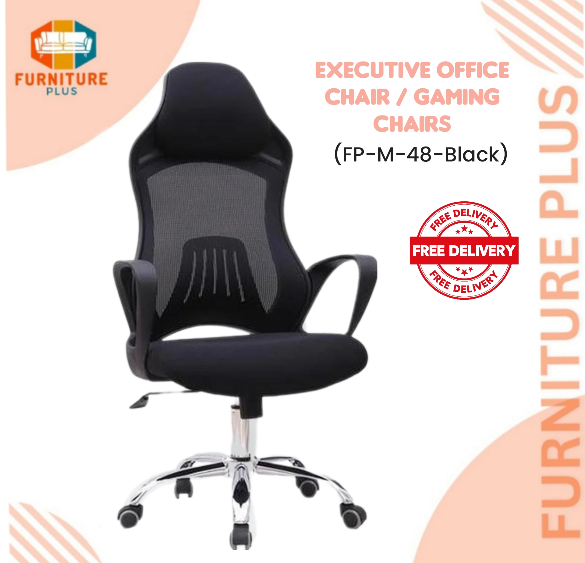 Picture of Furniture Plus (FP-M-48-Black) Executive Office Chair/ Gaming chair / Good quality chair