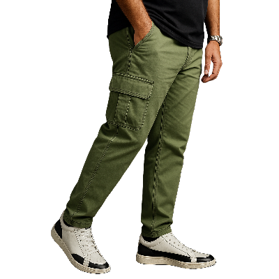 Picture of Export Quality Six Pockets Cargo Pant For Men Stylish Olive green