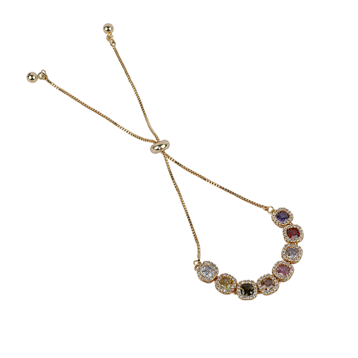 Buy Luxury Multi-Colored Stones Diamond Bracelet