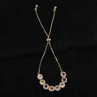 Buy Luxury Multi-Colored Stones Diamond Bracelet