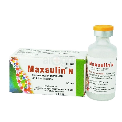 Picture of Maxsulin N 40 IU vial (10ml) SC Inj.