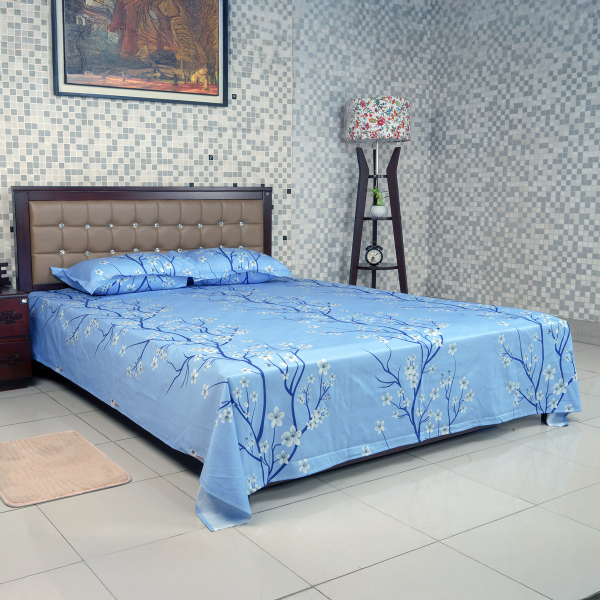 Picture of Regal Bed Sheet-316 (SPRING BLOOM-BLUE)