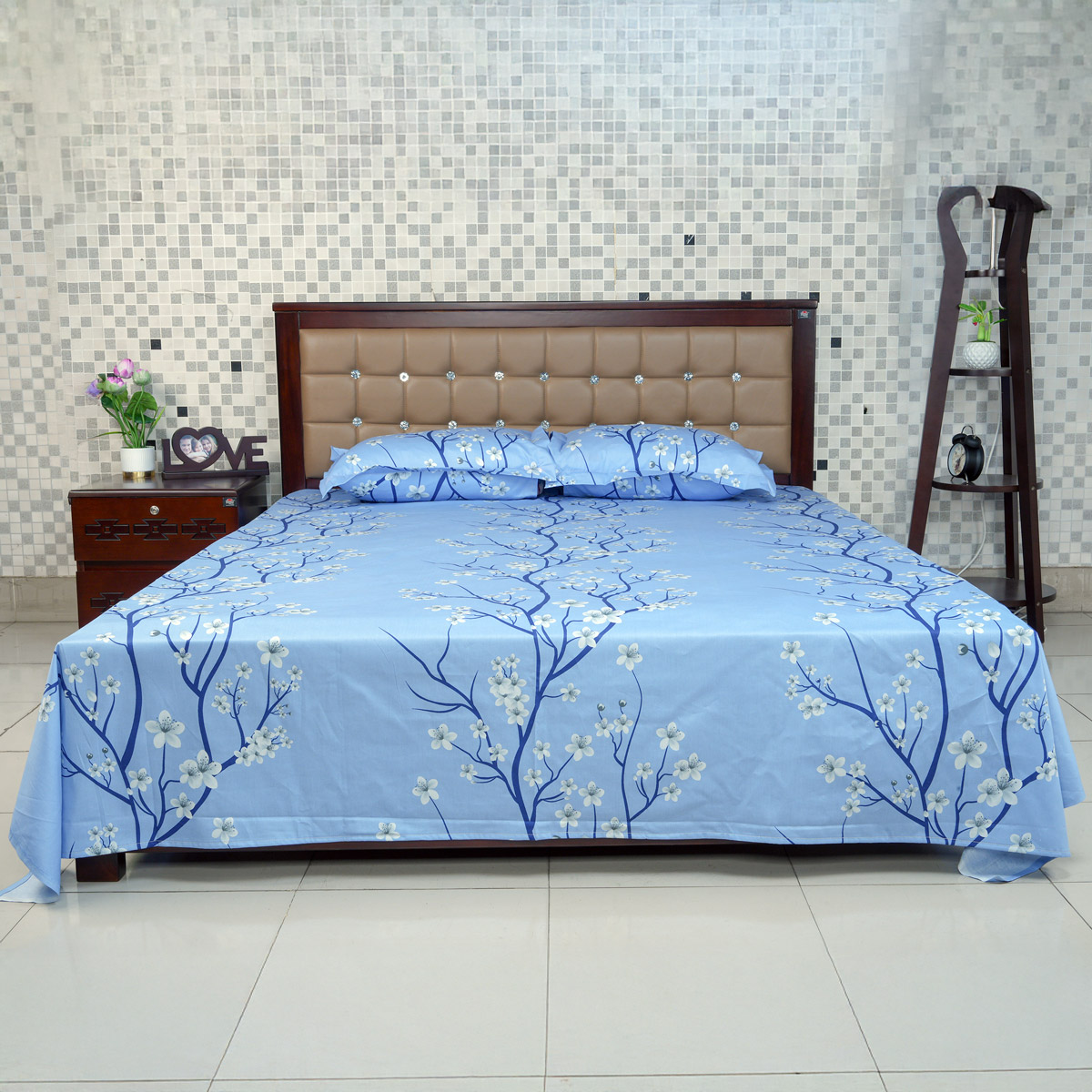 Picture of Regal Bed Sheet-316 (SPRING BLOOM-BLUE)