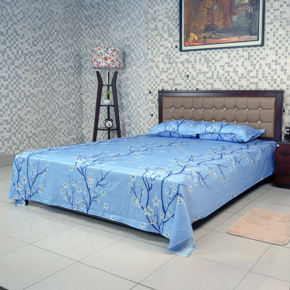 Picture of Regal Bed Sheet-316 (SPRING BLOOM-BLUE)