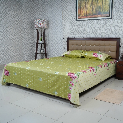 Picture of Regal Bed Sheet Rose Reverie-315 (Green)