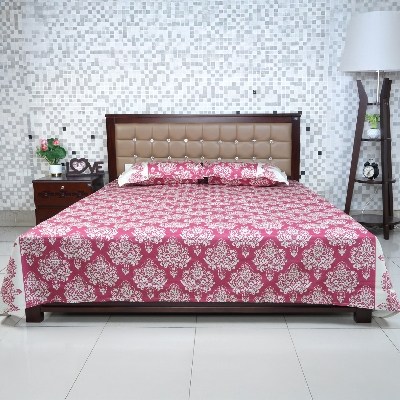Picture of Regal Bed Sheet-314 (Roral Tapestry-Cherry Pink)