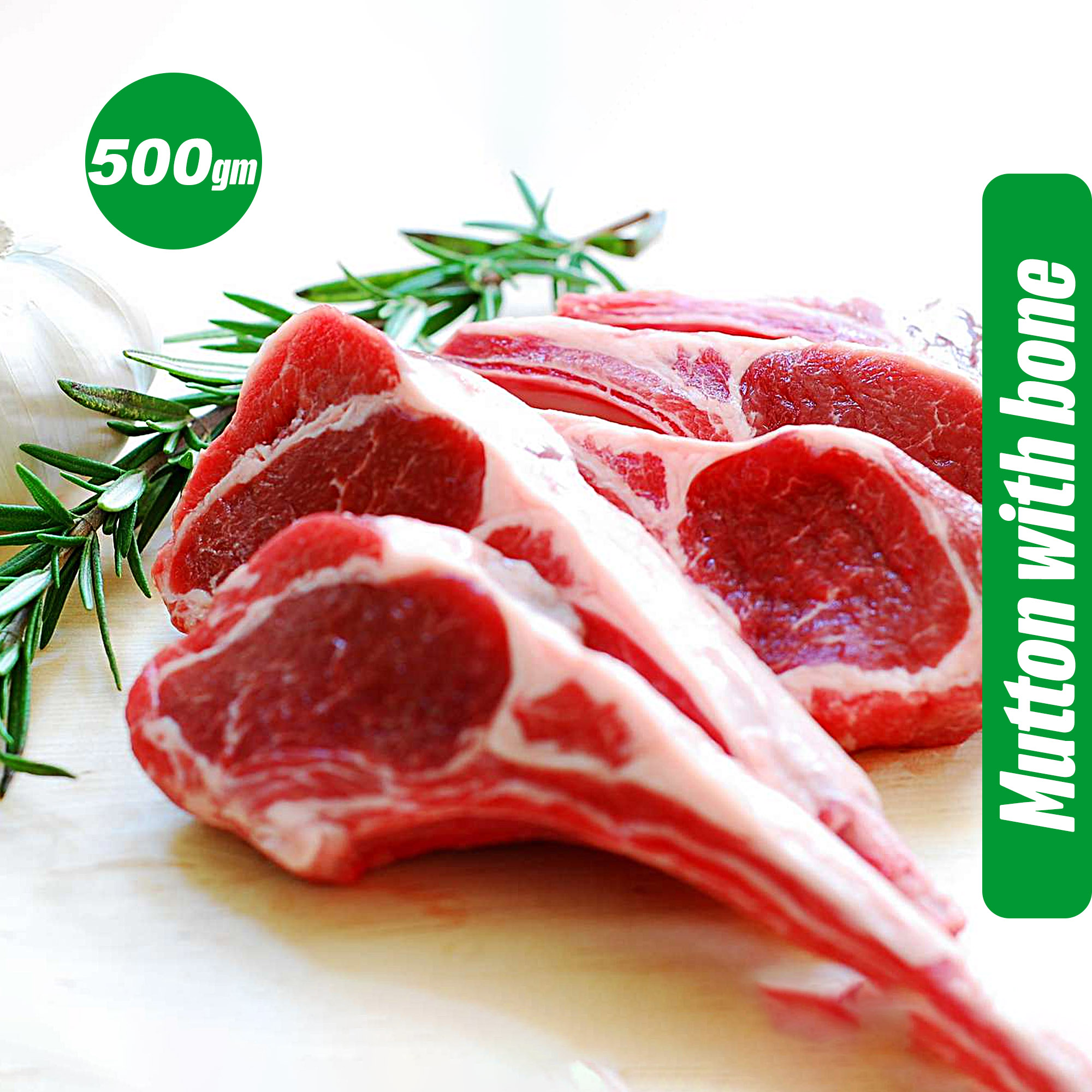 Picture of Mutton Premium Bone-In – 500g ± 5% |  Tender & Flavorful