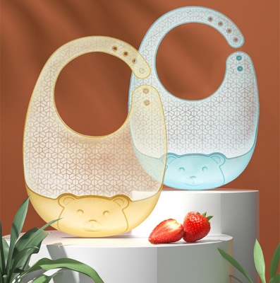 Picture of Silica gel light and thin Children's waterproof eating bib for supplementary food anti-dirty 1pcs