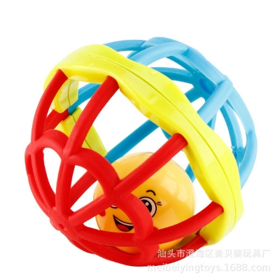 Picture of Silicone head Modelland scratching the ball Baby Hand Teether With jhunjhuni CN -1pcs