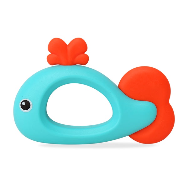 Picture of Silicone head Whale Baby Hand Teether With jhunjhuni CN -1pcs