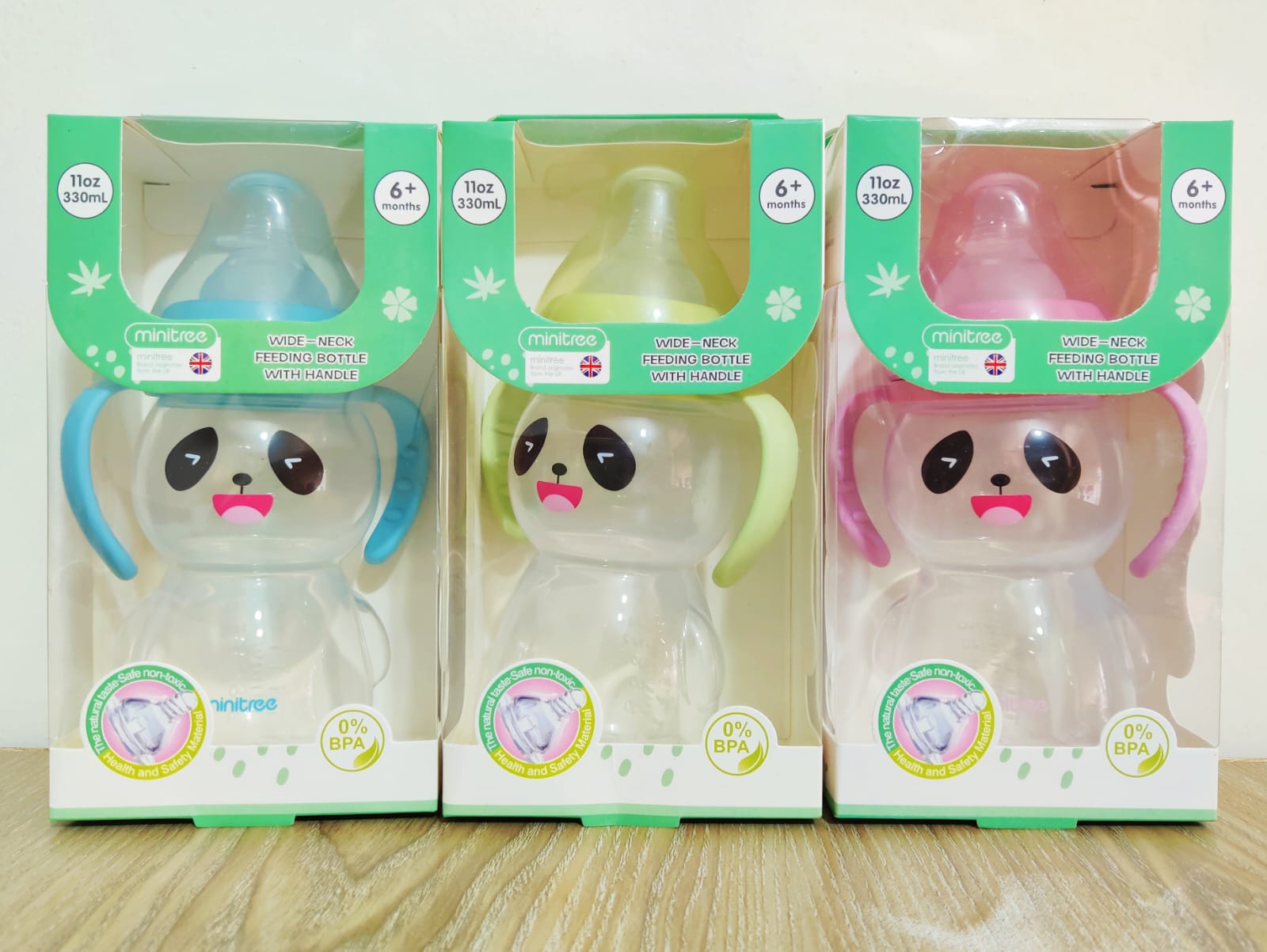 Picture of MiniTree Wide-Neck Feeding Bottle With Handle 330ml -1pcs