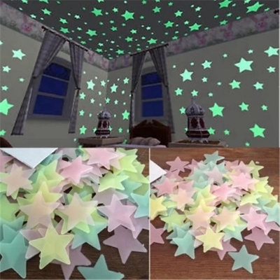 Picture of Glow In The Dark Luminous Star Stickers Halloween Decorations for Home Toy -1pac