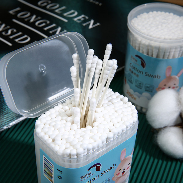 Picture of Baby paper Cotton Swabs Fine Stem Buds- CN 200pcs -1Dibba