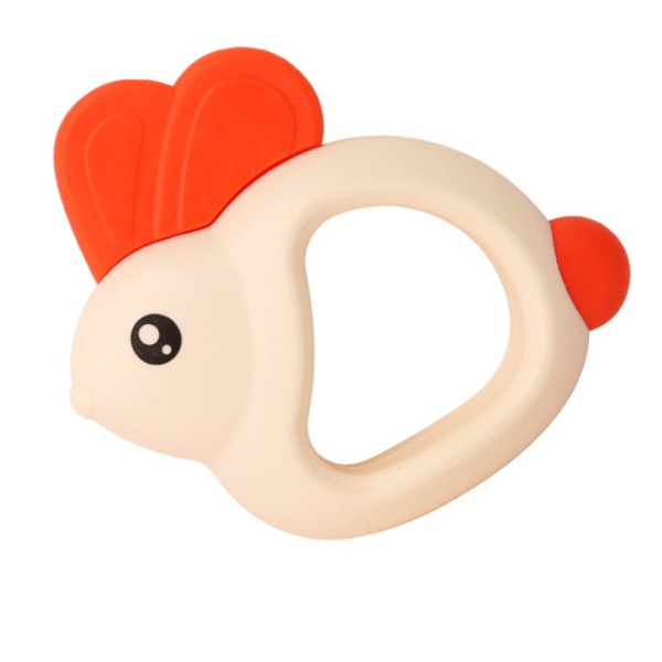Picture of Silicone head Rabbit Baby Hand Teether With jhunjhuni CN -1pcs