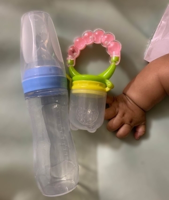 Picture of Full Silicone Rice spoon feeder120ml+Fruit feeder, full set of tools Package