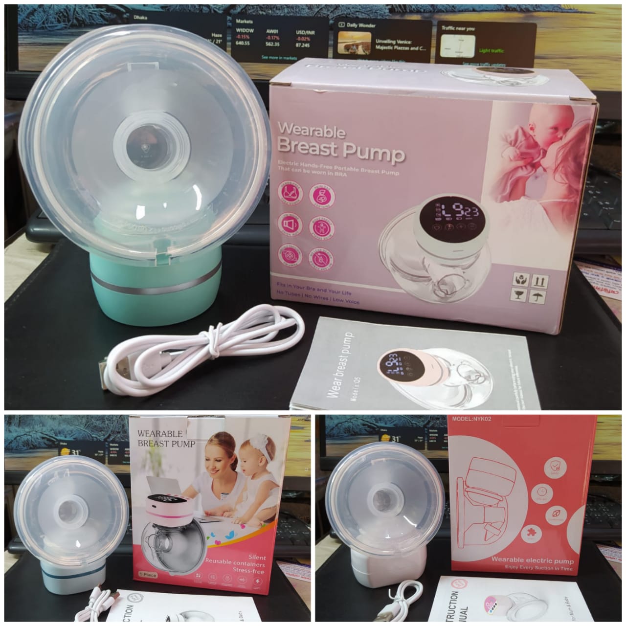 Picture of Wearable electric Rechargeable breast pump Portable painless mute massager- 1Pieces