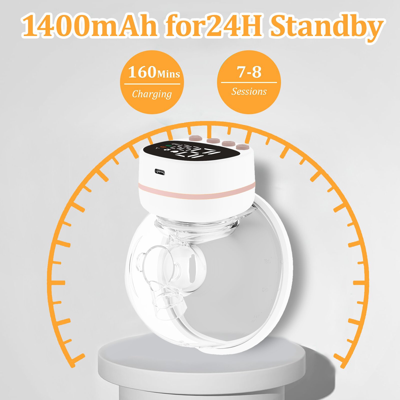 Picture of Wearable electric Rechargeable breast pump Portable painless mute massager- 1Pieces