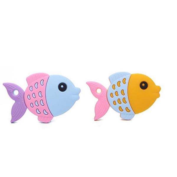 Picture of Baby teether, baby molar stick, chewing gum, small fish soft silicone, child chewing gum, anti-eating hand artifact, chewing and chewing fun -1pcs