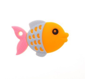 Picture of Baby teether, baby molar stick, chewing gum, small fish soft silicone, child chewing gum, anti-eating hand artifact, chewing and chewing fun -1pcs