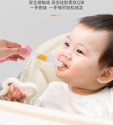 Picture of Medicine feeding artifact medicine feeder for infants and young children to prevent choking and drinking water, baby dropper, pacifier type feeding water and medicine straw -1pcs