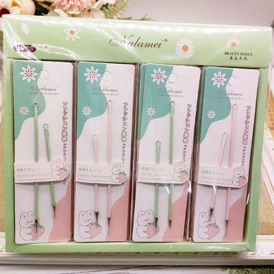 Picture of 2-piece set portable beauty tools Face Bronzerz remover Stainless steel acne needle set beauty needle