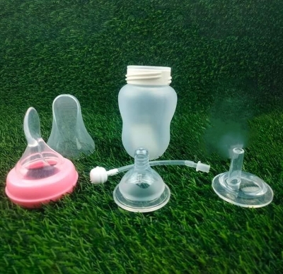 Picture of Full Silicone 3in1 180ml Spoon feeder / Mom pot / Milk feeder Khisuri/rice vanguard squeezed spoons -1pcs