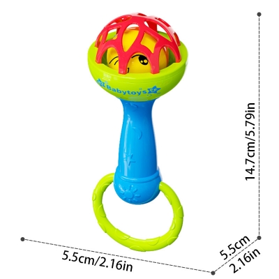Picture of Soft glue Dumbbell Baby Hand Teether With jhunjhuni CN  Dumbbell Baby Hand Ball -1pcs
