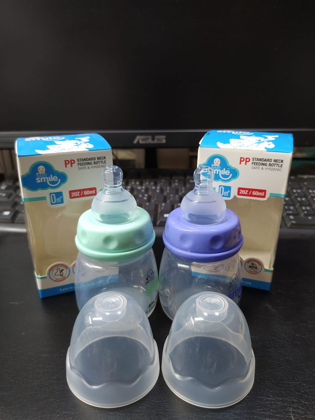 Picture of Baby Smile PP Standard Neck Feeding Bottle 60ml (Safe & Hygienic) -1pcs