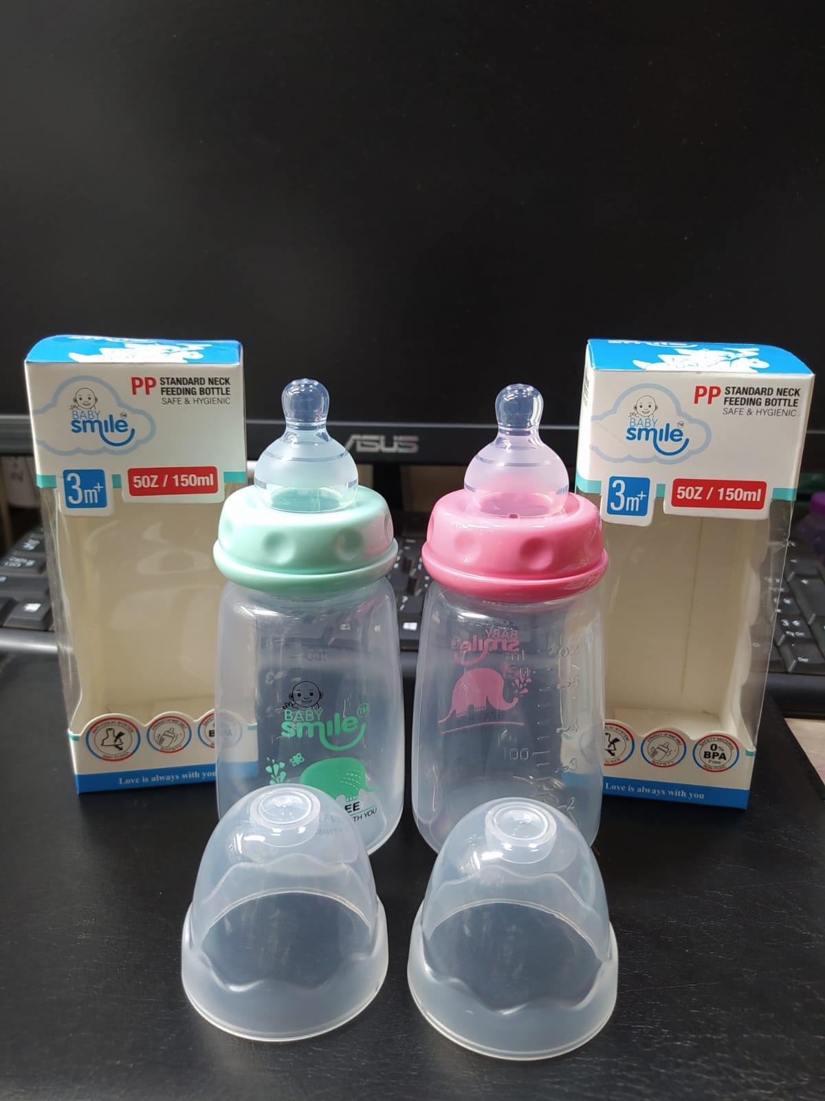 Picture of Baby Smile PP Standard Neck Feeding Bottle 150ml (Safe & Hygienic) -1pcs