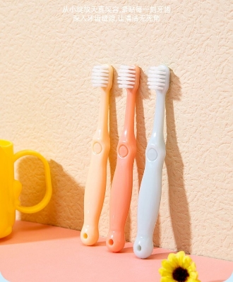 Picture of Children's toothbrush 3 pack 2-5 years old candy color cute baby infant soft bristle toothbrush