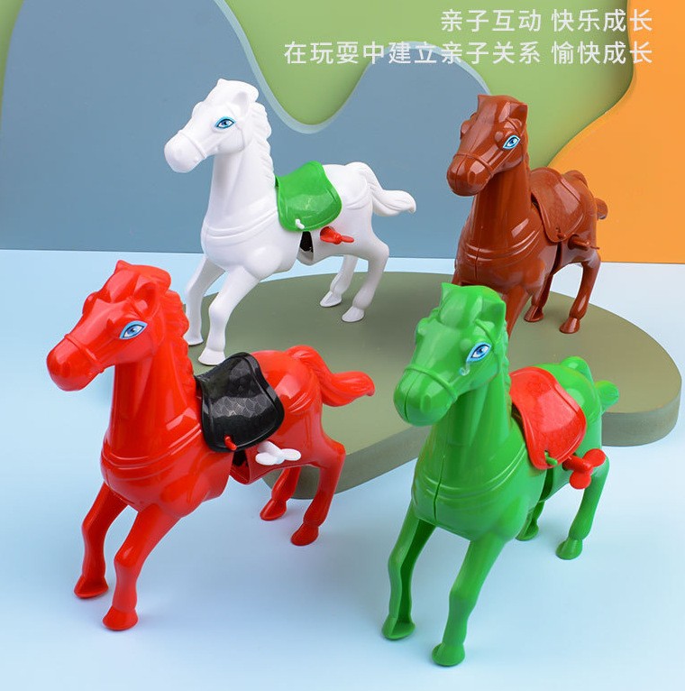 Picture of Clockwork jumping horse Simulation animal plush jumping stail children's toys -1pcs
