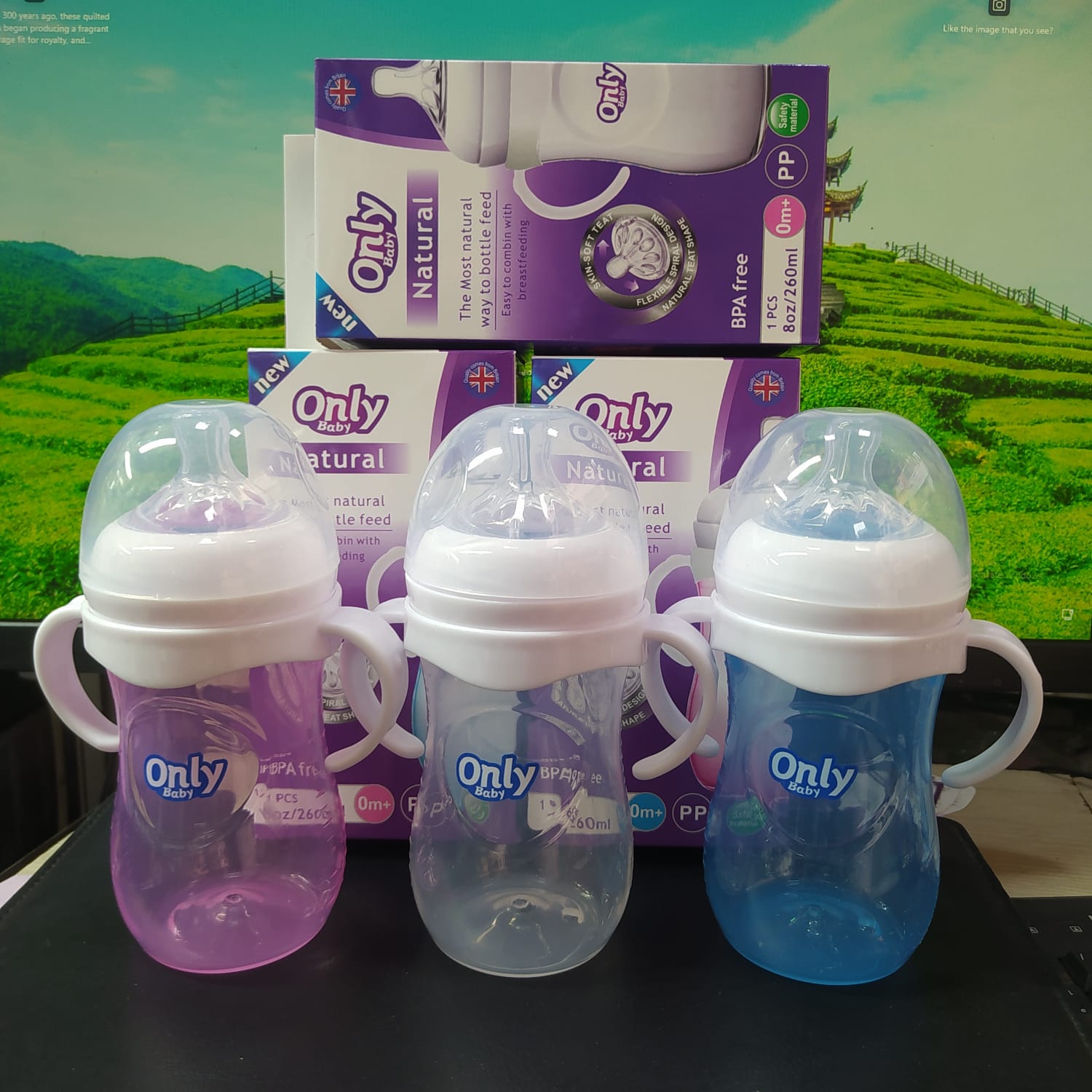 Picture of Baby Feeding bottle with Handle 260ml (Only Baby) -1pcs