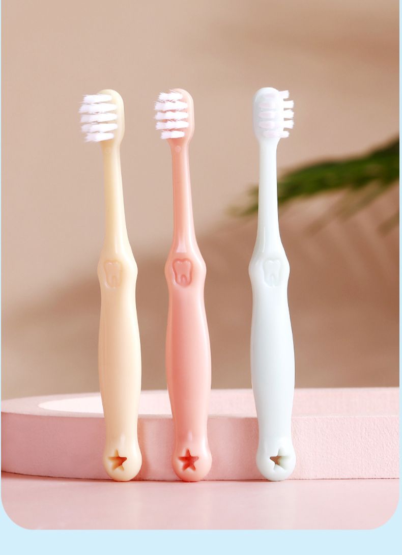 Picture of High-end quality pineapple duck children's toothbrush feather soft filament soft hair toothbrush 3 PCs 3-5 years old cartoon baby toothbrush