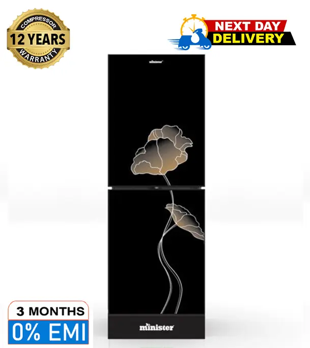 Picture of MINISTER M-254 Liter Top Mount Refrigerator Black Lotus (MATCH)